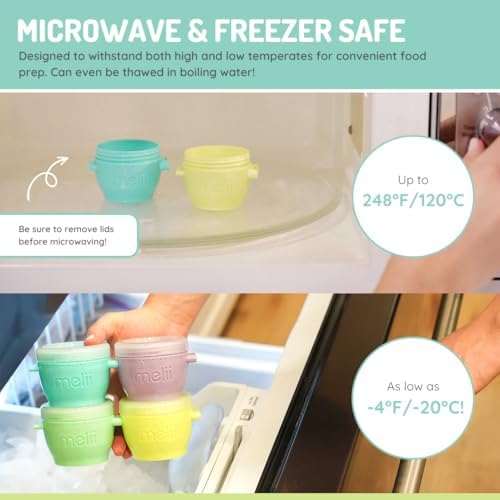 melii Snap & Go Baby Food Storage Containers | 6 Pack 2 oz, Stackable Snack - Image 5
