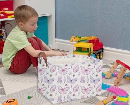Rectangular Kids Baskets Butterfly Basket Kids Storage Bins Girls Basket Cute - Image 3
