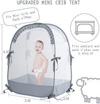L RUNNZER Pack N Play Tent, Baby Pop Up Crib Tent to Keep Baby in, Crib Net - Image 2