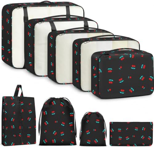 9 Set Packing Cubes for Travel Essentials by Unknown