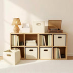Fabric Storage Bins 6 Piece Set, Strong Poly-Woven Fabric, Sturdy Chipboard - Image 5