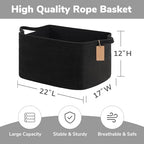 Goodpick 75L Extra Large Woven Rope Blanket Basket - Image 3