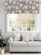 Grey Christmas Valance Curtains - Image 4