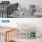 LALOBLUE Stackable Clear Acrylic Drawer Baby Bottle Makeup Organizer 4PC - Image 5
