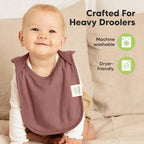 KeaBabies 8-Pack Bibs for Baby Girls, Boys Pullover Baby Bibs 6-36M - Image 6