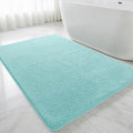 Polyester Bathroom Rug 40"x60" Aqua Haze, Large Soft Bath Mat by Kildoss