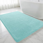 Polyester Bathroom Rug 40"x60" Aqua Haze, Large Soft Bath Mat by Kildoss