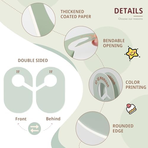 MEILIDY Double Sided Baby Closet Dividers - Image 4