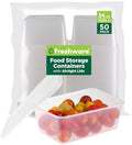 Freshware Food Storage Containers 34 oz Plastic Deli Containers by Freshware