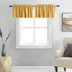 DONREN Gold Yellow Curtain Valances by DONREN