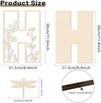 Layered 12 Inch Large Wooden Letters H - Image 2