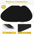 100 Pcs Disposable Paper Placemats Bulk 16.5"x13" Pebble Shape Place Mats - Image 2
