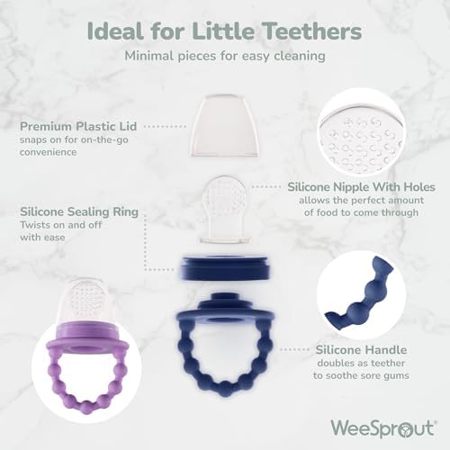 WeeSprout Silicone Baby Food Feeders + Freezer Tray - Image 3