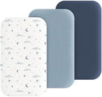 3 Pack Cotton Muslin Baby Bassinet Fitted Sheet by Coreeky