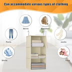 Hanging Closet Organizer 3-Shelf, Oxford Fabric Wardrobe Storage - Image 7