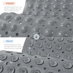 Anti-Slip Bathtub Shower Mat 21×21 Inch Opaque Gray - Image 2