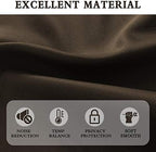 DONREN Brown Blackout Valances for Windows - Image 3