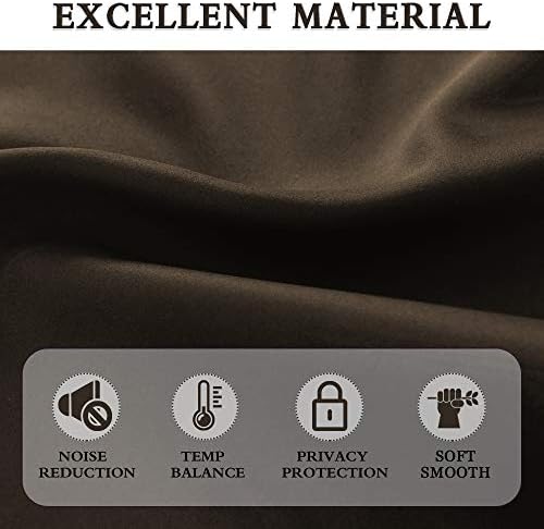 DONREN Brown Blackout Valances for Windows - Image 3