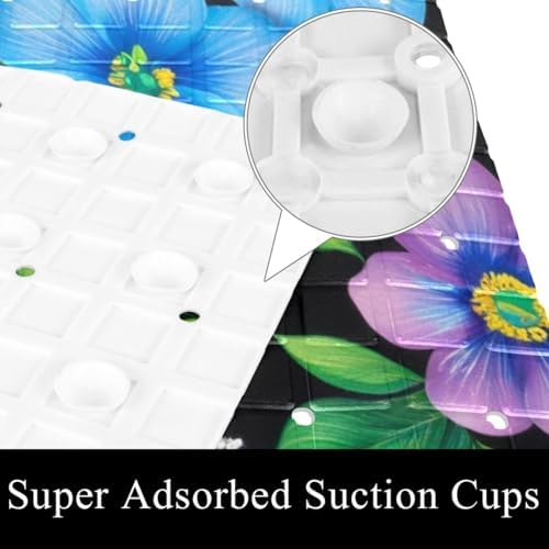 Bath Tub Shower Mat, Washable Bathtub Floor Mats, Suction Cups and Drain Holes - Image 3