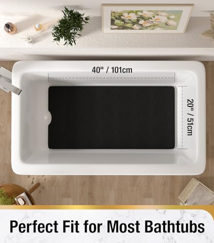 HITSLAM Non Slip Bathtub Mat 40 x 20 Inch, Extra Long Bath Mat - Image 2