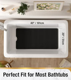 HITSLAM Non Slip Bathtub Mat 40 x 20 Inch, Extra Long Bath Mat - Image 2
