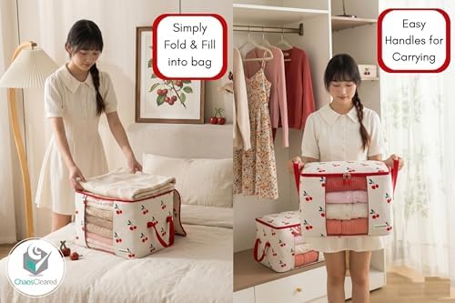 Chaos Cleared Kids Storage Bags – 100% Cotton Canvas Toy & Clothes Organizer - Image 3