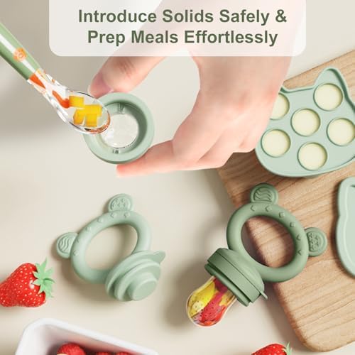 Baby Breastmilk Popsicle Molds & Baby Fruit Feeder, Infant Food Freezer Tray - Image 6