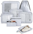 LIGHT FLIGHT 8 Set Packing Cubes by LIGHTFLIGHT