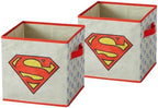 Superman Kids Storage Cubes, 2 Pack Foldable Fabric Bins by IdeaNuovaCharacterShop