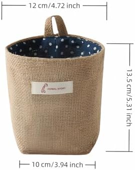 Washable Cotton Linen Hanging Organizer Bag - Image 4