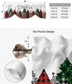 Merry Christmas Blackout Tie Up Valance Curtains - Image 6