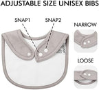 10 Pack Cotton Snap Bibs for Baby Boy Girl, Super Soft Drool Bibs for Teething - Image 5