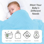 SWEET DOLPHIN Muslin Baby Bath Towels Blanket - Image 5