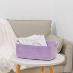 CubesLand Cube Storage Organizer Basket Bin, Cotton Rope Shelves Basket - Image 6