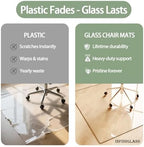 Tempered Glass Chair Mat for Carpet 72"x54", Floor Protector - Image 4