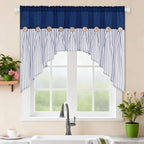 ASPMIZ Farmhouse Cotton Linen Swag Valances - Image 2