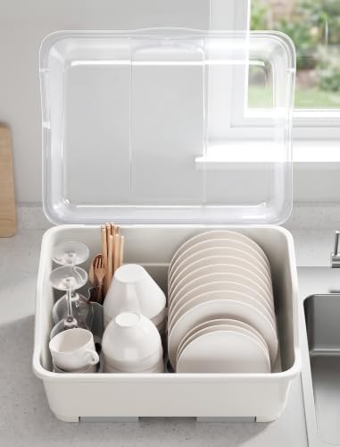 Tomorotec Plastic Dish Drying Rack & Drain Board - Image 3