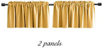 DONREN 2 Panels Gold Yellow Curtain Valances - Image 5