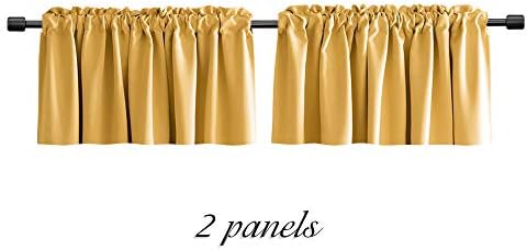 DONREN Gold Yellow Curtain Valances - Image 5