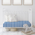 Peryiter 4 Pack Crib Sheets for Baby 52'' X 28" Blue Flower Crib Sheet - Image 5