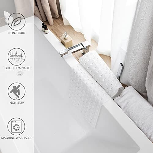 TEESHLY Bath Tub and Shower Mats, Non-Slip 39 x 16 Inch Extra Long Bathtub Mat - Image 6