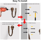 Sumnacon Curtain Holdbacks 2 Pcs Wall Mounted Curtain Tiebacks - Image 5