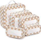 Thinkday 5 Pcs Diaper Bag Organizer Pouch Set Clear Makeup Bag by Thinkday