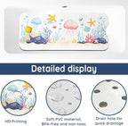 LNOND Bath Mat for Tub for Kids, Sea World Bathtub mat Non Slip, Jellyfish - Image 3