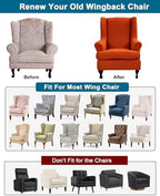 CRFATOP Wingback Chair Covers Wing Armchair Slipcovers - Image 3