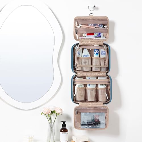 NISHEL Travel Toiletry Bag for women, Portable Hanging makeup Organizer - Image 2