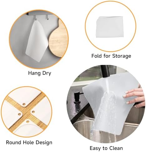 4 Pack Silicone Placemats for Toddlers Baby，Silicone Mats - Image 4
