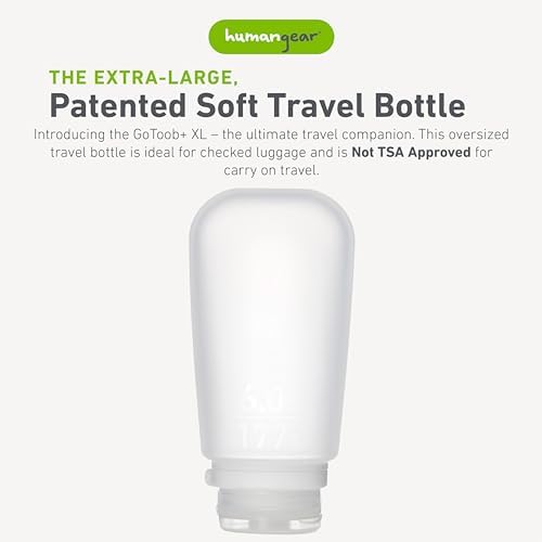 humangear GoToob+ | Refillable Silicone Travel Bottle | Locking Lid | Food-Safe - Image 2
