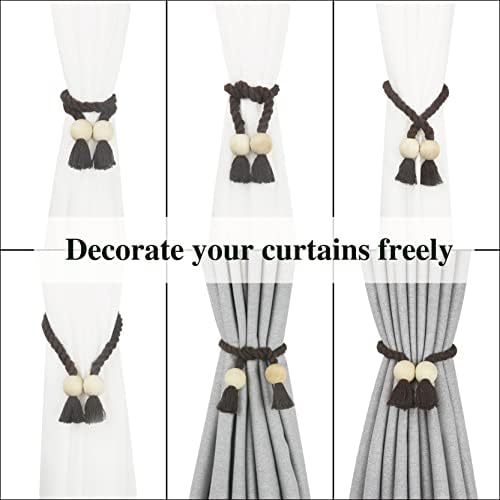 Magnetic Curtain Tiebacks Decorative Tie Back Drapes Holdbacks Nieffeiy - Image 5