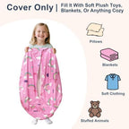 Lukeight Unicorns Stuffed Animal Storage Bean Bag Chair Cover - Image 2